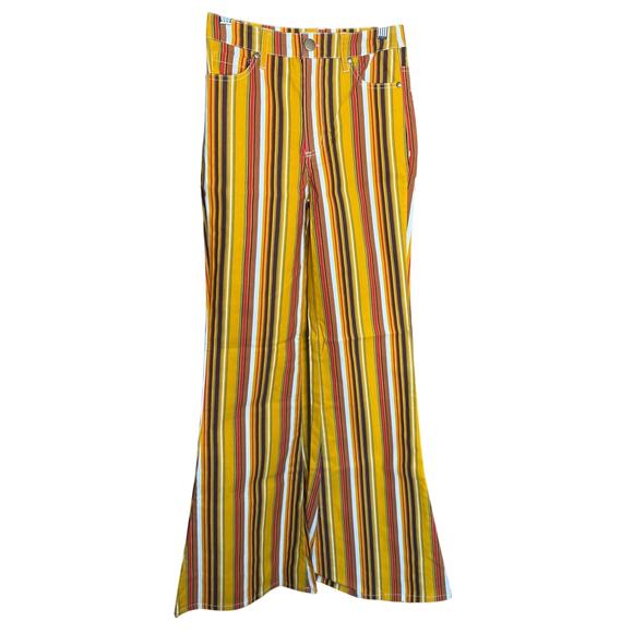 Unique Vintage Pants - Unique Vintage 1960’s Retro Stripe Wide Leg Pants XS NWOT
